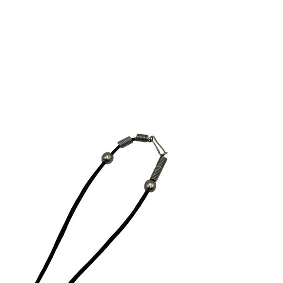 Dolphin Pendant Necklace Black Cord Minimalist Design Adjustable Metal Clasp Sil - Picture 3 of 4